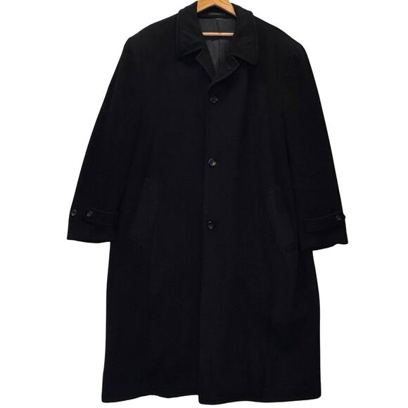 Comme Des Garcons Homme Plus Wool Black Overcoat Size L Minimalist Designer - Picture 1 of 9